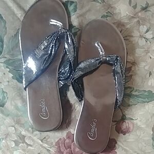 Candie's Metallic Flip Flops